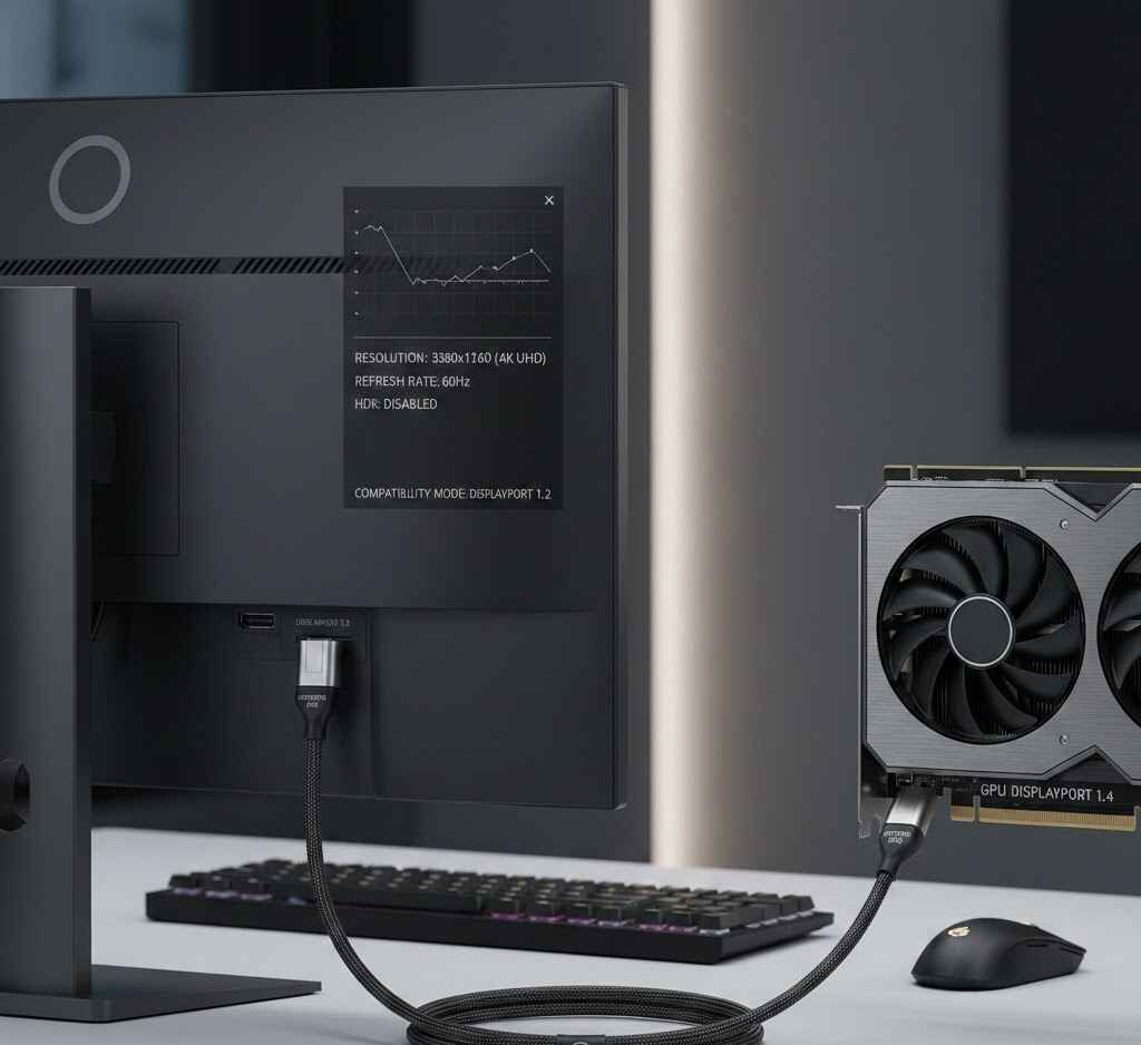 displayport 1.2 monitor to 1.4 gpu